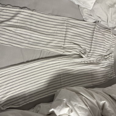 Leinen Hose mit Streifen