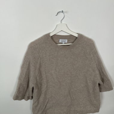 Beige knit sweater Wool