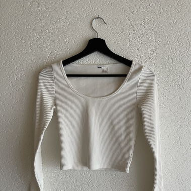 H&M Ribbed Long Sleeve Top