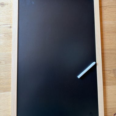 Chalkboard with Wooden Frame and Chalk