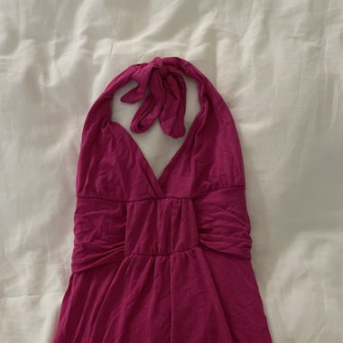 Y2k neckholder top pink