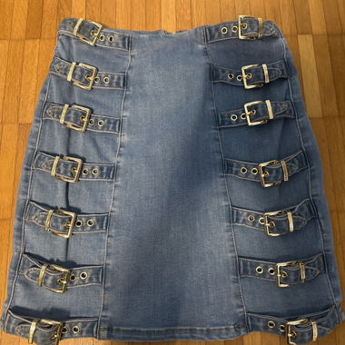 Jeansrock mit Schnallen Hoermanseder