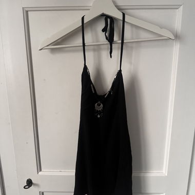Schwarzes Boho Top