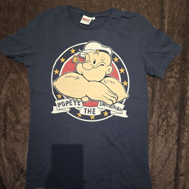 Blaues Popeye T-Shirt Grösse M