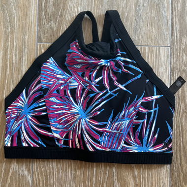 Bralette de sport imprimé noir