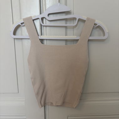 Haut en tricot beige