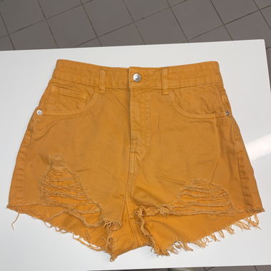Shorts jeans arancioni