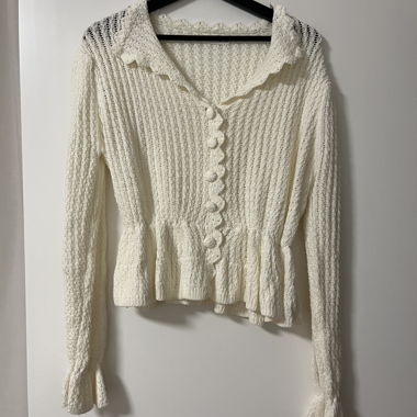 Cute cream knit sweater