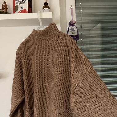 dunkel rosa Strickpullover 