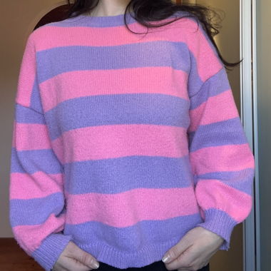 Pull en maille à rayures