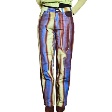 HOSBJERG Multicolour Trousers with Metallic Effect