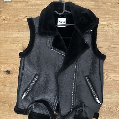 Biker leather vest