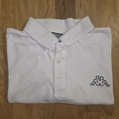 Polo Kappa Homme, Blanc, Taille M 