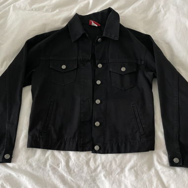 Veste en jean noire