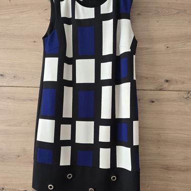 Black geometric sleeveless dress - Rinascimento