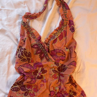 Flower halter top