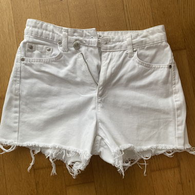 Shorts in denim vita alta