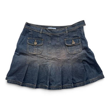 Vintage Denim Mini Skirt (M)