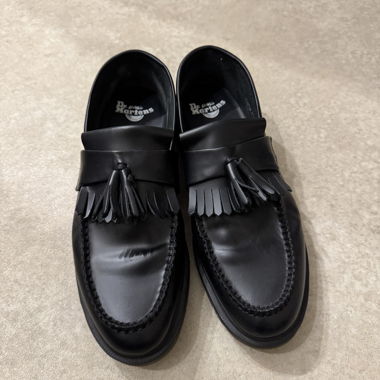 Dr. Martens mocassins à pampilles en cuir noir