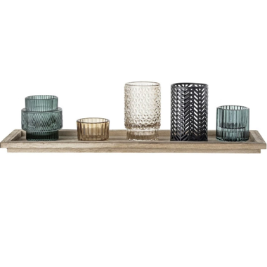 Portacandeline Bloomingville decorativi su vassoio