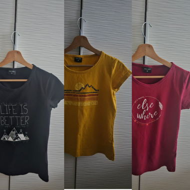 3 T-shirt grafici HI-TEC taglia M