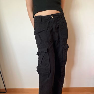 Schwarze Cargo Hose
