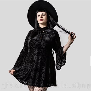 Black velvet Killstar mini dress