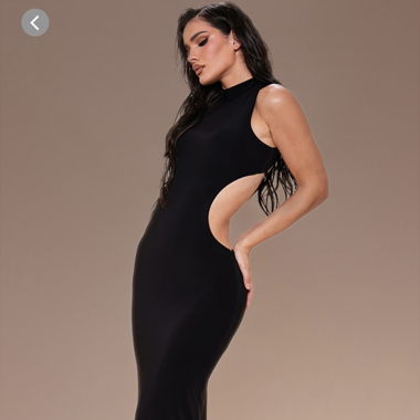 Black backless dress from PLT