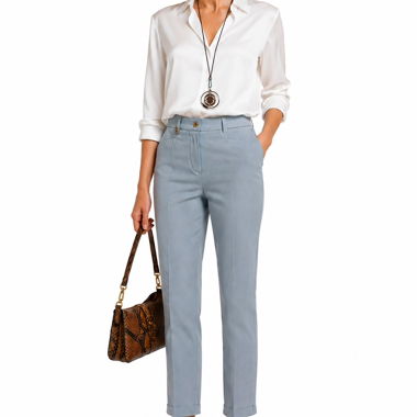 Pamela Henson Chino Pants 36 Light Blue