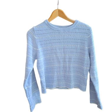 Light Blue Crop Sweater