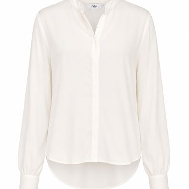 Weisse Bluse mit Stehkragen