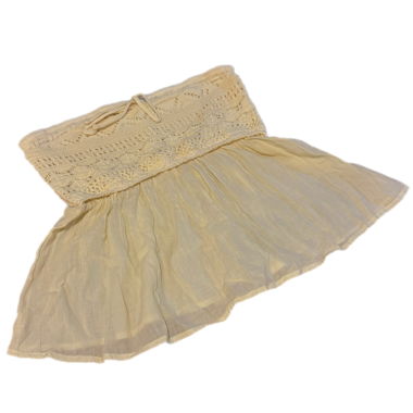 Top fascia Hollister in crochet giallo burro (M)