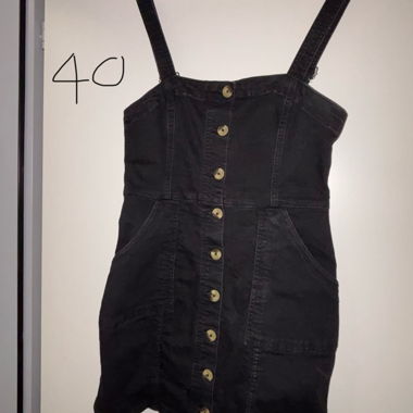 Schwarzes Jeanskleid Gr. 40