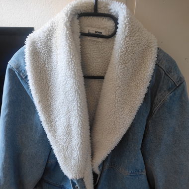 Veste style jean fourrée