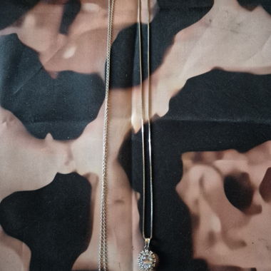 2 catene in argento 925 con pendente