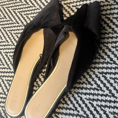Black Velvet Mules