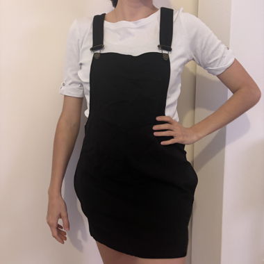 Vestito nero salopette