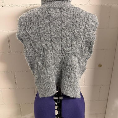 Pieces Woll-Neckwarmer grau
