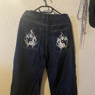 Hose Breit / Ying uny Yang muster 