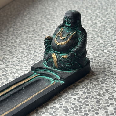 Handgefertigter Räucherstäbchenhalter Buddha