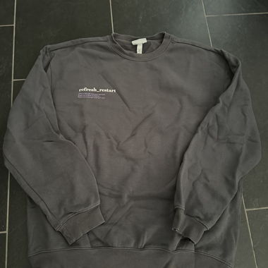 Felpa H&M stampata grigia S