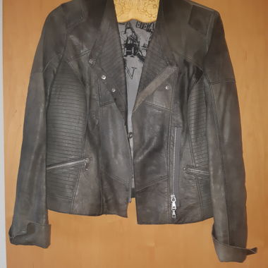 Lederjacke mit Zippern
