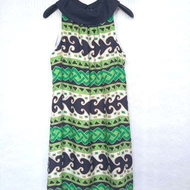 Robe en soie verte sans manches Milly of New York