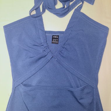 Blue SHEIN Dress with Ties