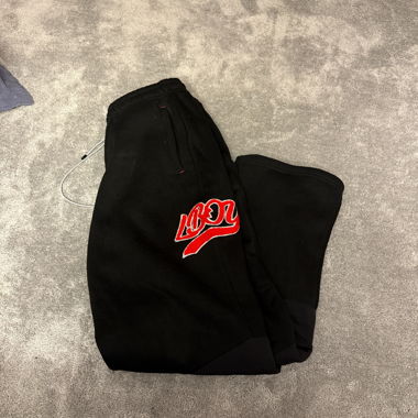 Black and red Lostboys UK sweatpants