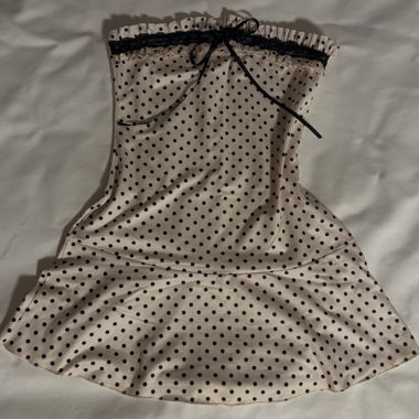 Polka-dot corset dress