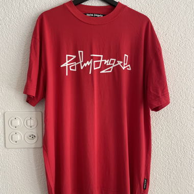 T-shirt Palm Angels logo rosso XL