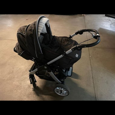 Teutonia Kinderwagen mit Baby-Einschlag/Moseskorb