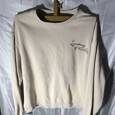 Felpa beige "Symphony of Visuals"