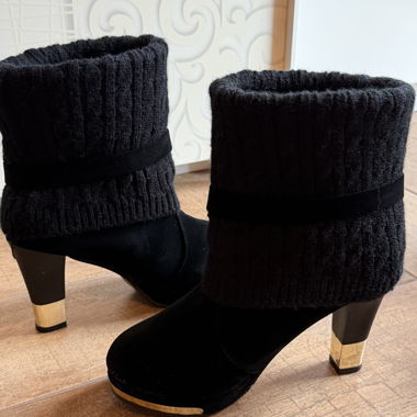 Bottines noires à talon